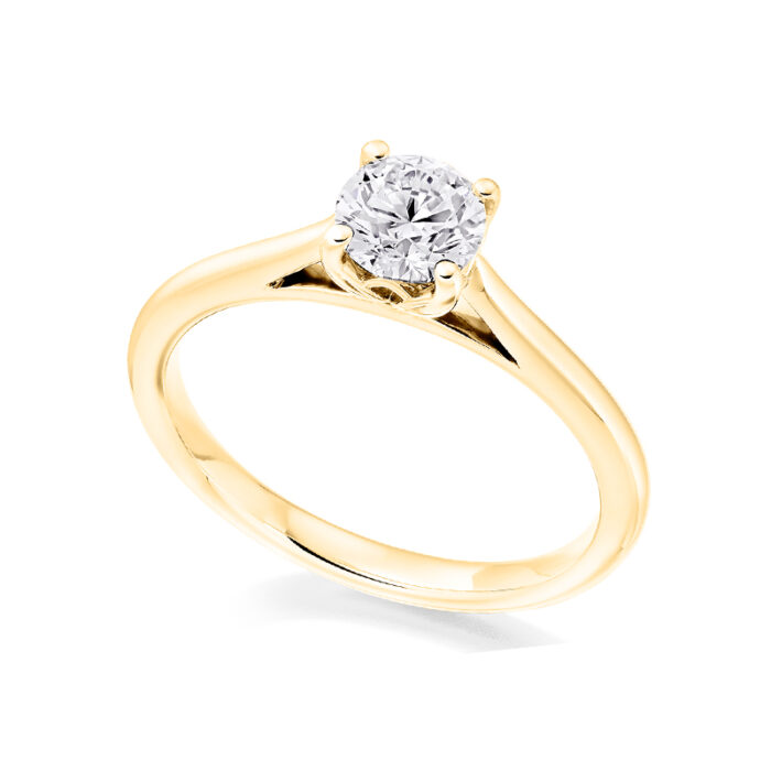 1 carat diamond engagement ring in dubai yellow gold