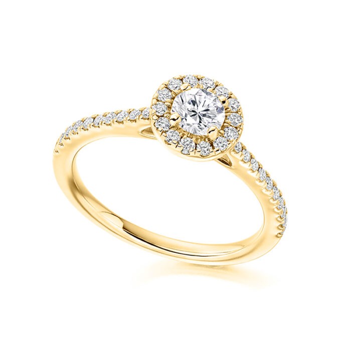 Diamond ring with halo