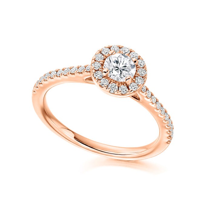 Diamond ring with halo dubai